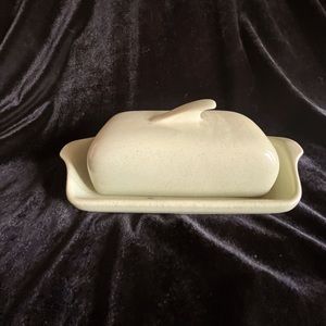 MCM Sylvan of California multi stone covered butter dish. 8 1/2” long.  1950’s